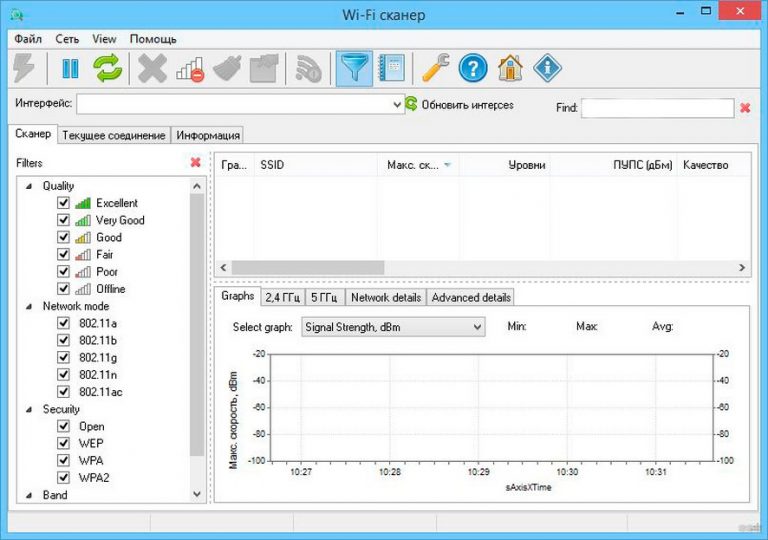 Программы для сканирования wifi сетей для windows