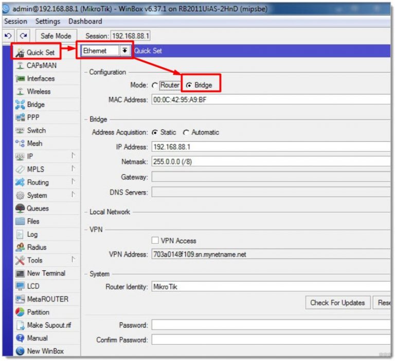 Mikrotik настройка wifi моста