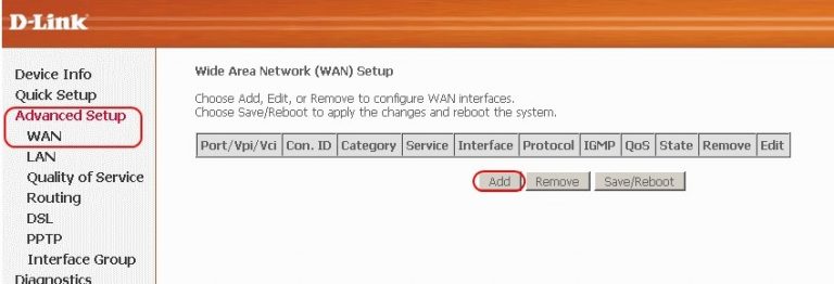 D link dsl 2540u настройка проброса портов