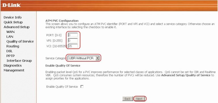 D link dsl 2540u настройка