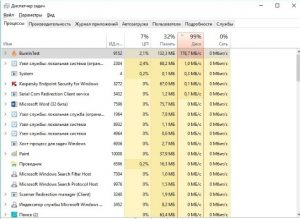 Ssd загружен на 100 процентов и зависает