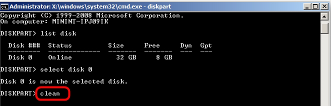 Как отформатировать жесткий диск через командную строку windows 7