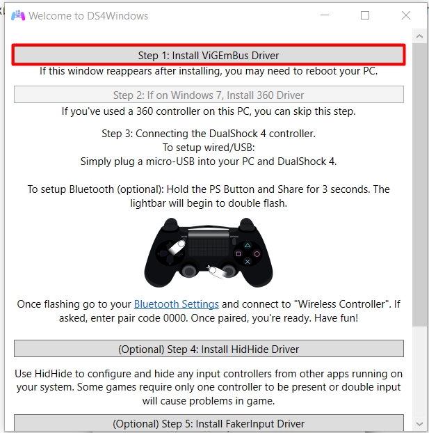 Как подключить геймпад PS4 к компьютеру с Windows по Bluetooth и проводу