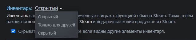 Как открыть или скрыть инвентарь в настройках Steam профиля: ответ Бородача