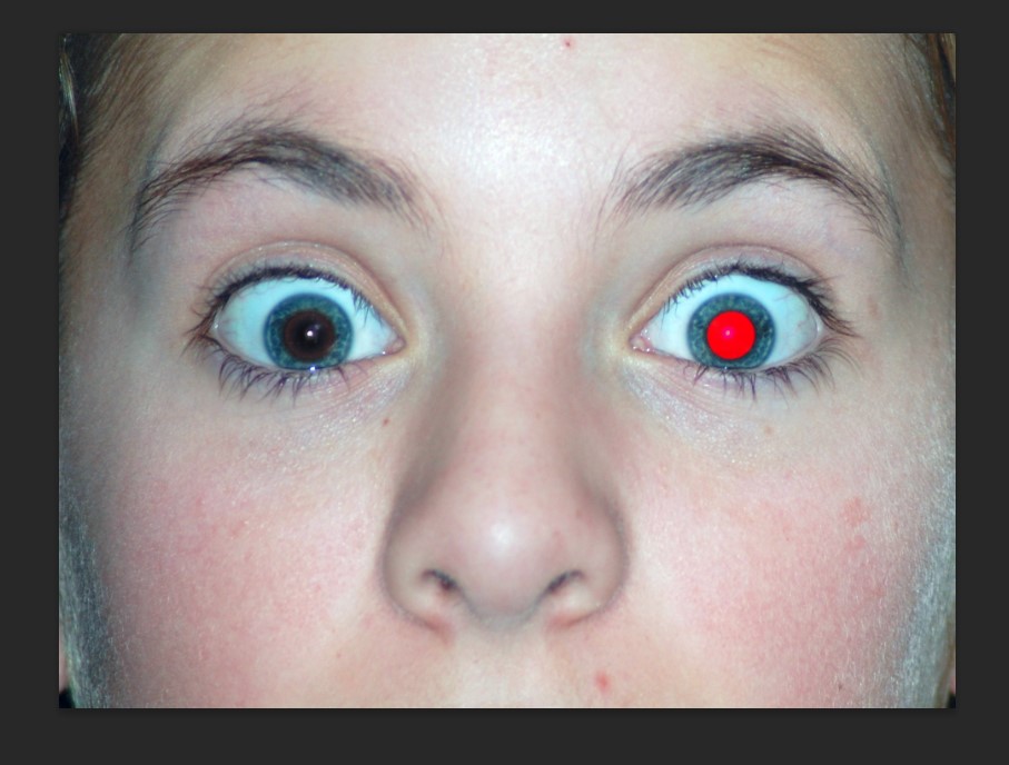 Как убрать красные глаза в Photoshop