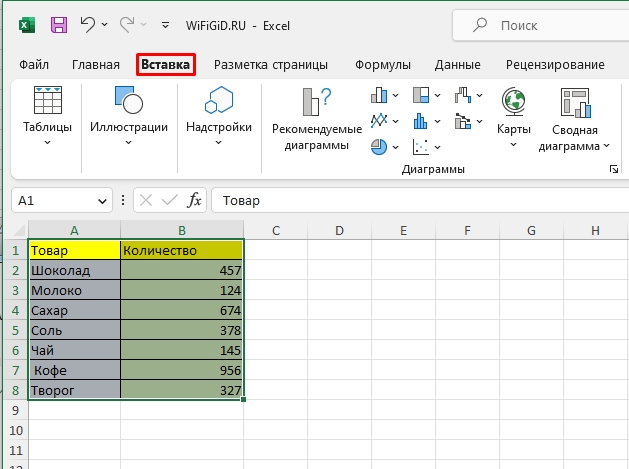Как в Excel сделать диаграмму?