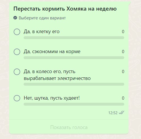 Как создать голосование в WhatsApp в группе: инструкция