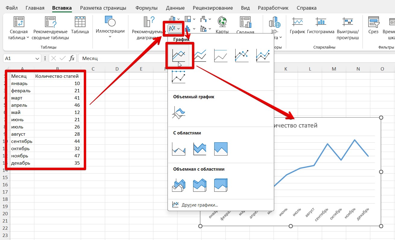 Как создать график в Excel: пошаговая инструкция
