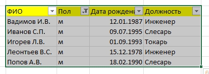 Создание базы данных в Excel: создание и использование