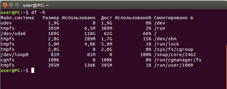 Linux узнать свободное место на диске: все способы