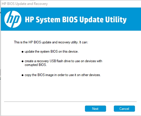 HP System BIOS Update Utility: инструкция