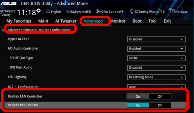 Realtek OpROM что это в BIOS (UEFI)?