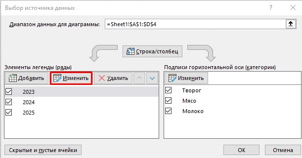 Как подписать легенду в диаграмме Excel: инструкция
