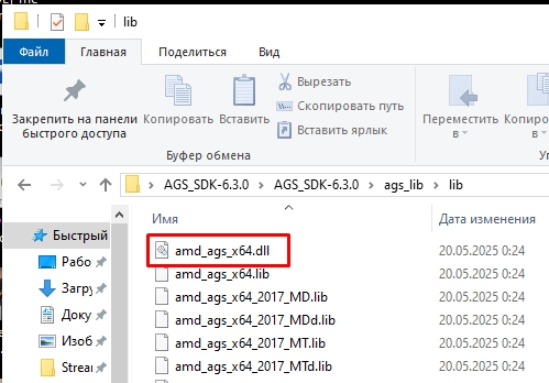 На компьютере отсутствует amd_ags_x64.dll: решение