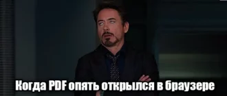 PDF открывается в браузере