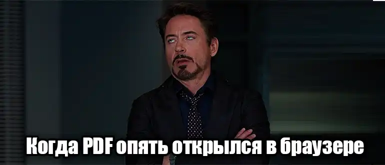 PDF открывается в браузере