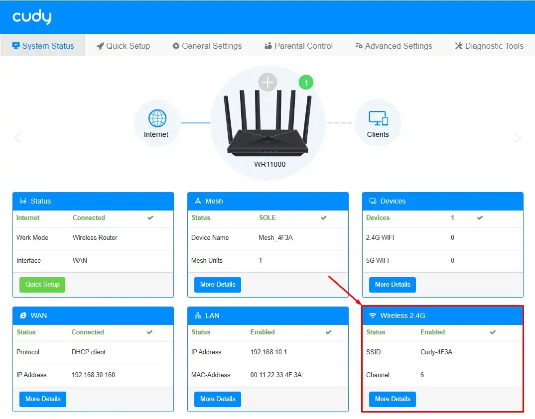 Как изменить пароль и имя Wi-Fi на роутере Cudy