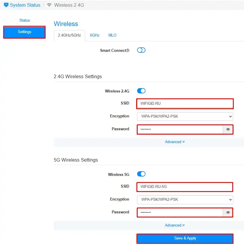 Как изменить пароль и имя Wi-Fi на роутере Cudy