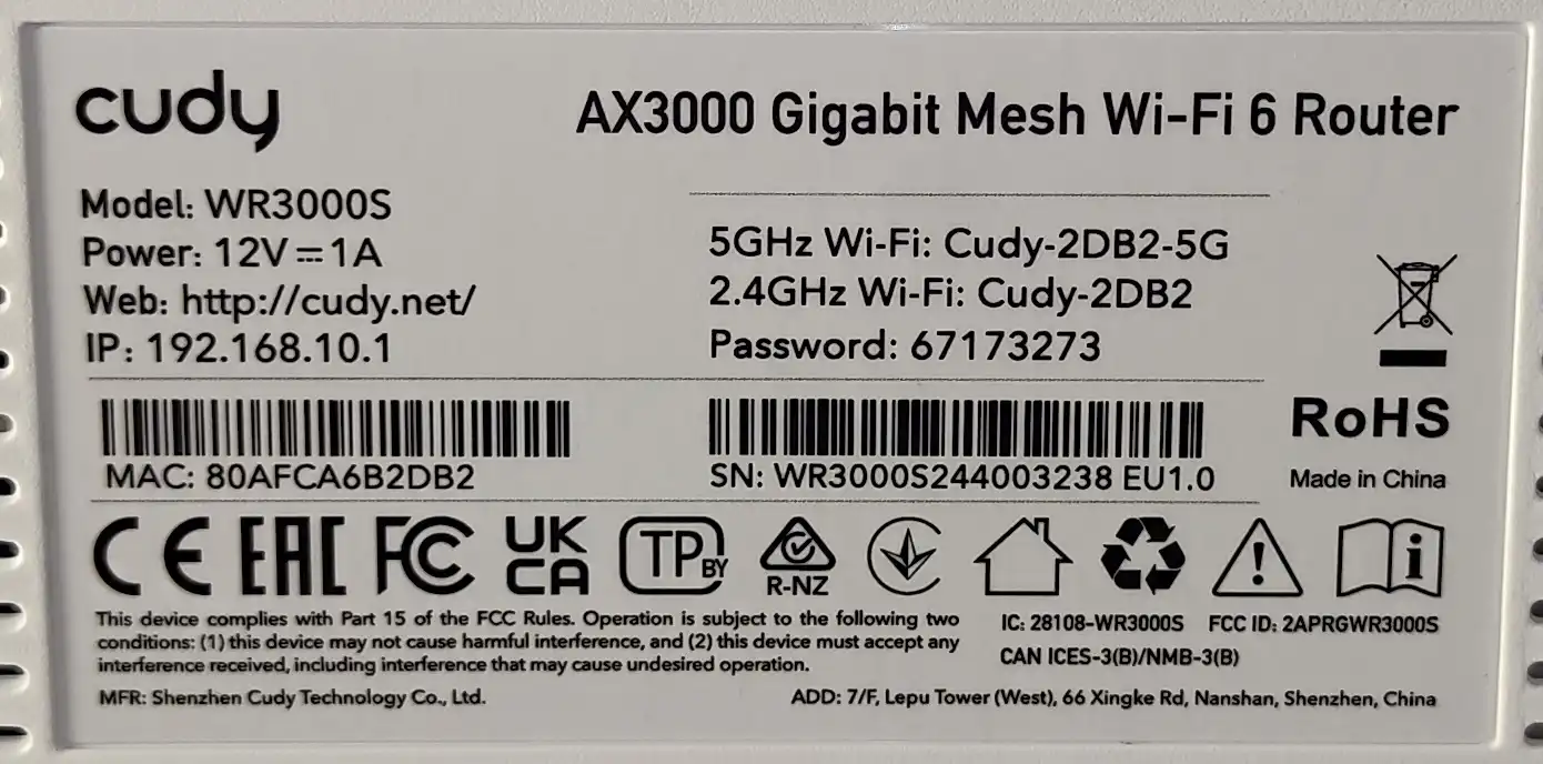 Настройка роутера Cudy WR3000S: интернет и Wi-Fi