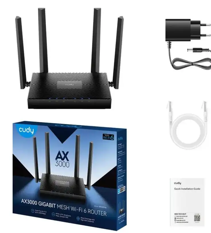 Настройка роутера Cudy WR3000E: интернет и Wi-Fi